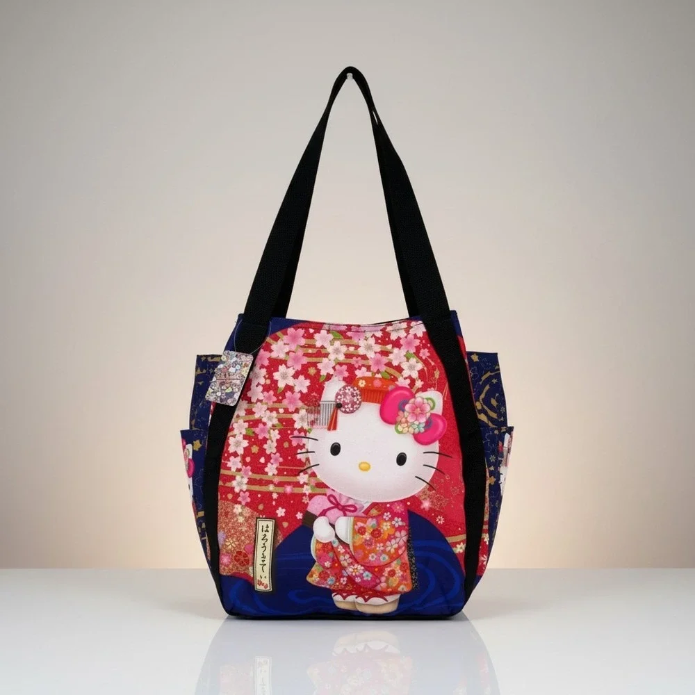 Sanrio Hello Kitty‎ Balloon Shoulder Bag Kimono Manufatto Sakura Japan NWT